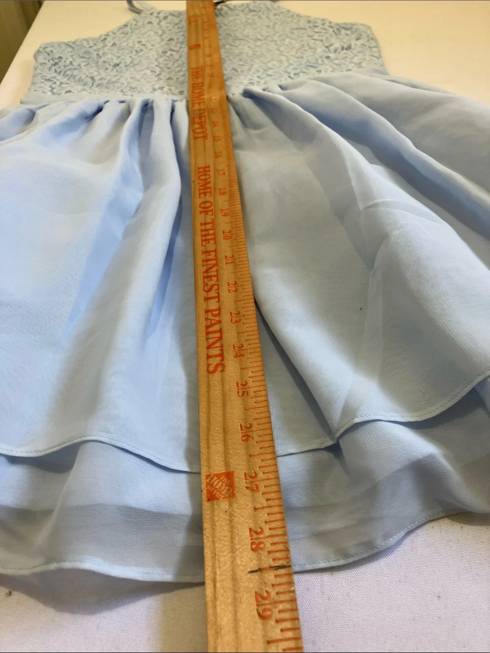 Calvin Klein Girl's Pale Blue Lace Bodice Party Dress